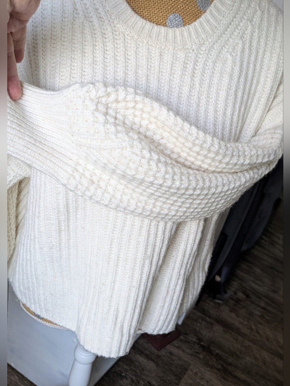 Supreme softness Ribbed wool Cotton blend Knit Sweater